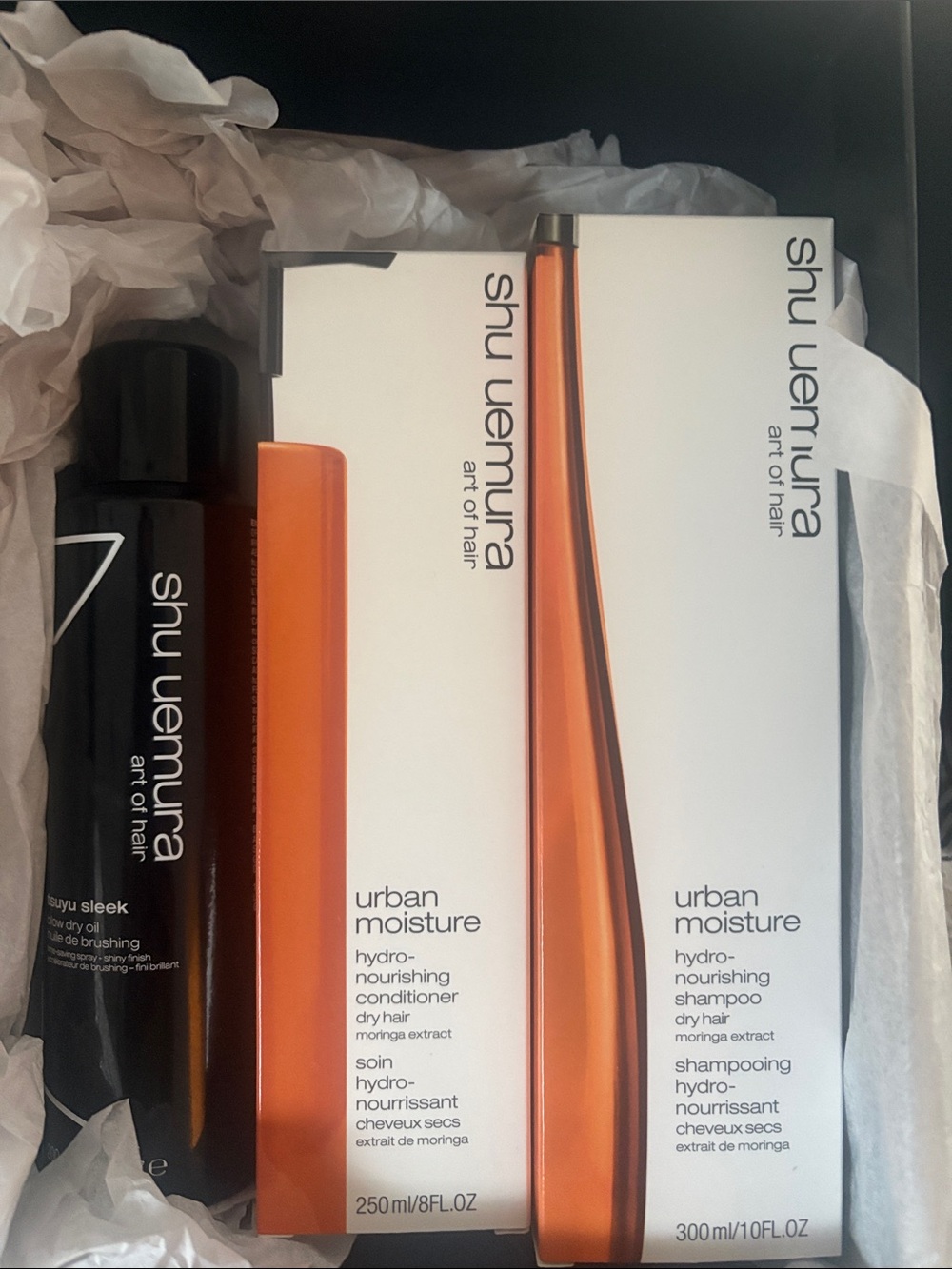 Shu Uemura Urban Moisture Shampoo & Conditioner Set - White & Orange Packaging